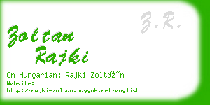 zoltan rajki business card